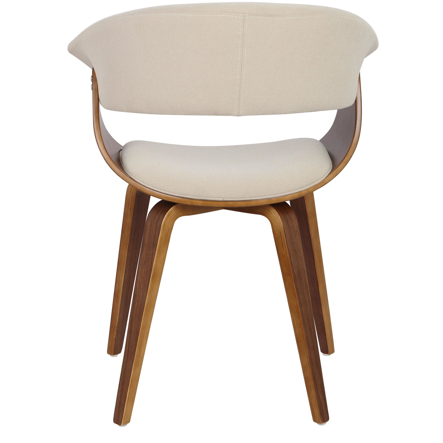 Vintage Mod Mid-Century Modern Dining/accent Chair in Walnut Wood and Blue Fabric by Majestic Office Furniture - Set of 2