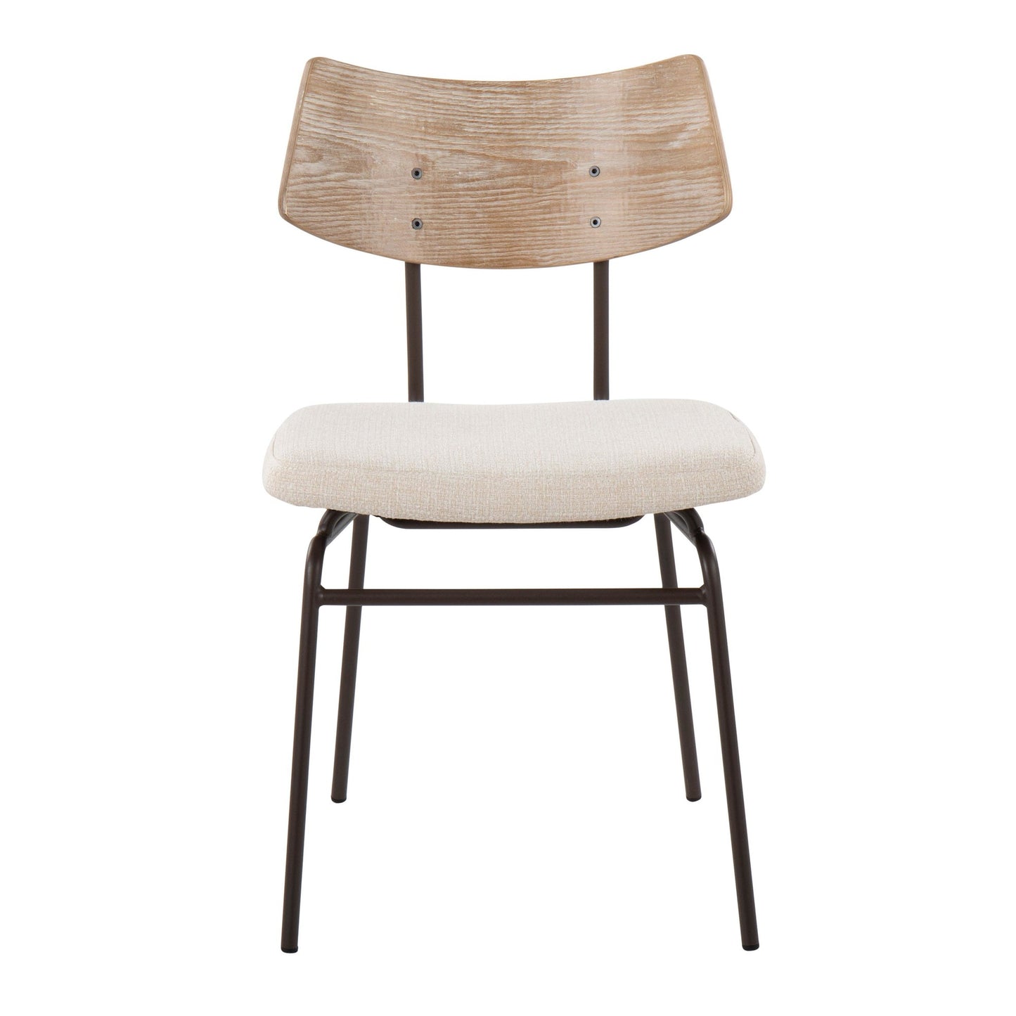 Mid-Century Modern Chair in Antique Copper Metal, Mustard Yellow Faux Leather, and Walnut Wood by Majestic Office Furniture - Set of 2