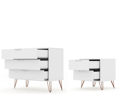 Manhattan Comfort 2-Piece Rockefeller Dresser and Nightstand