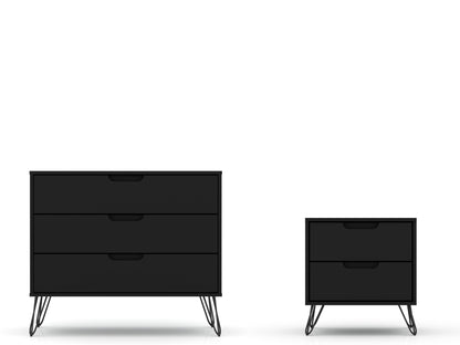 Manhattan Comfort 2-Piece Rockefeller Dresser and Nightstand