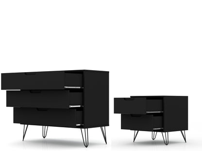 Manhattan Comfort 2-Piece Rockefeller Dresser and Nightstand