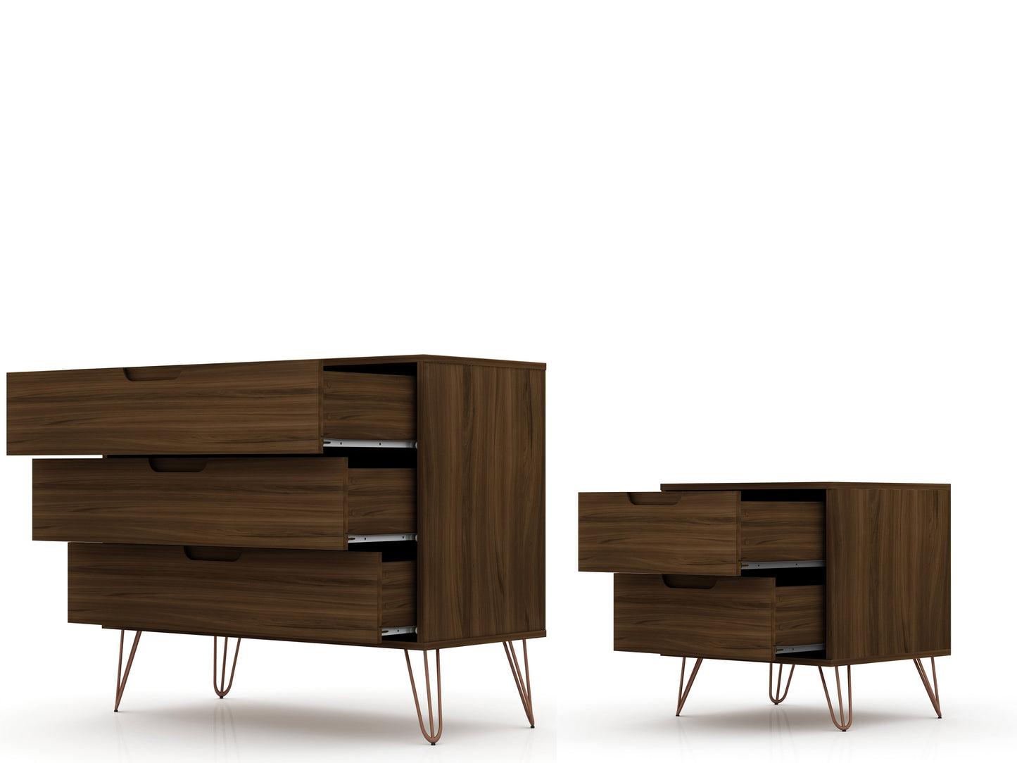 Manhattan Comfort 2-Piece Rockefeller Dresser and Nightstand