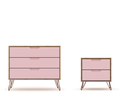 Manhattan Comfort 2-Piece Rockefeller Dresser and Nightstand