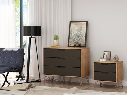 Manhattan Comfort 2-Piece Rockefeller Dresser and Nightstand