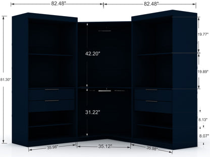 Manhattan Comfort Mulberry Wardrobe/ Armoire/ Closet - Set of 3