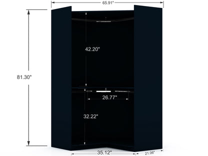 Manhattan Comfort Mulberry Wardrobe/ Armoire/ Closet - Set of 3