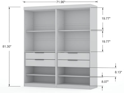 Manhattan Comfort Mulberry Wardrobe/ Armoire/ Closet - Set of 2
