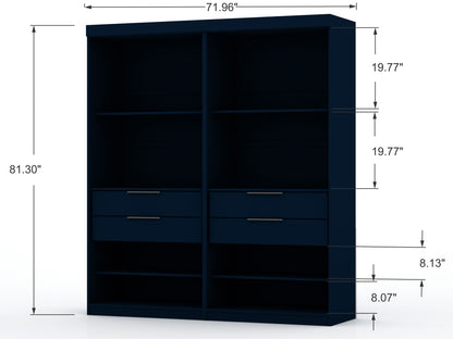 Manhattan Comfort Mulberry Wardrobe/ Armoire/ Closet - Set of 2
