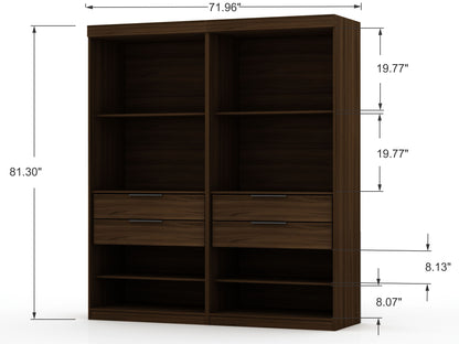Manhattan Comfort Mulberry Wardrobe/ Armoire/ Closet - Set of 2