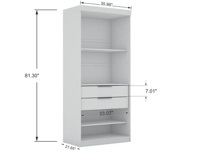 Manhattan Comfort Mulberry Wardrobe/ Armoire/ Closet - Set of 3