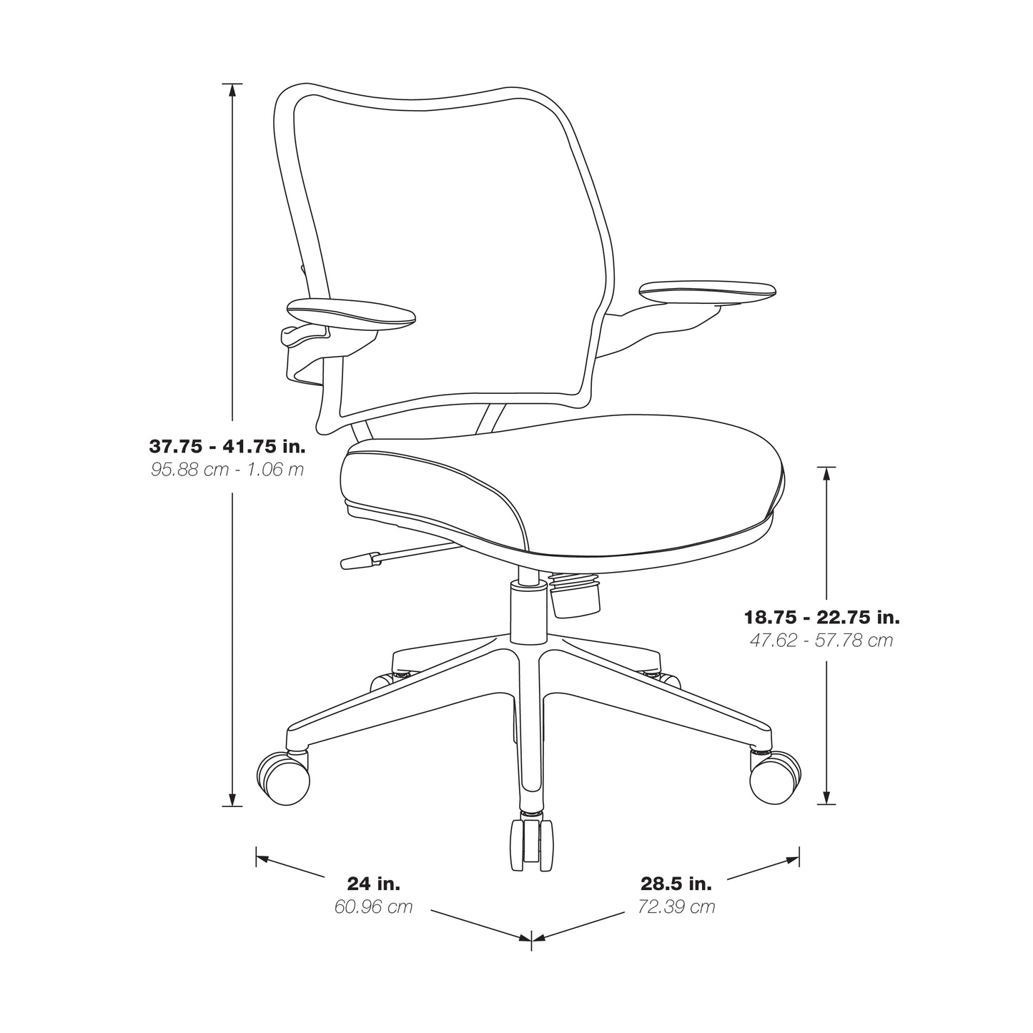 Deluxe Air Grid® Back Chair with Mesh Seat, Cantilever Arms and Angled Nylon Base