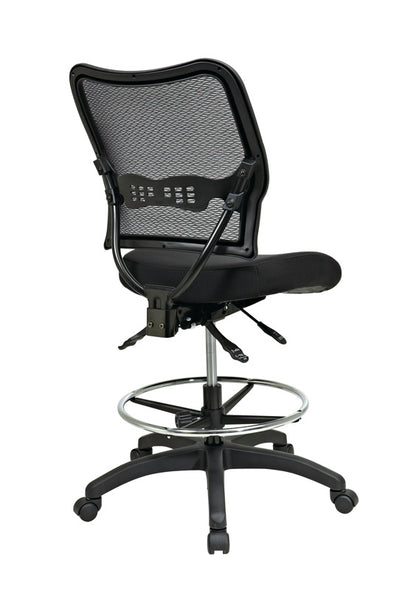 Deluxe Air Grid® Back Drafting Chair with Black Mesh Seat, Dual Function
Control, Adjustable Footring and Angled Nylon Base