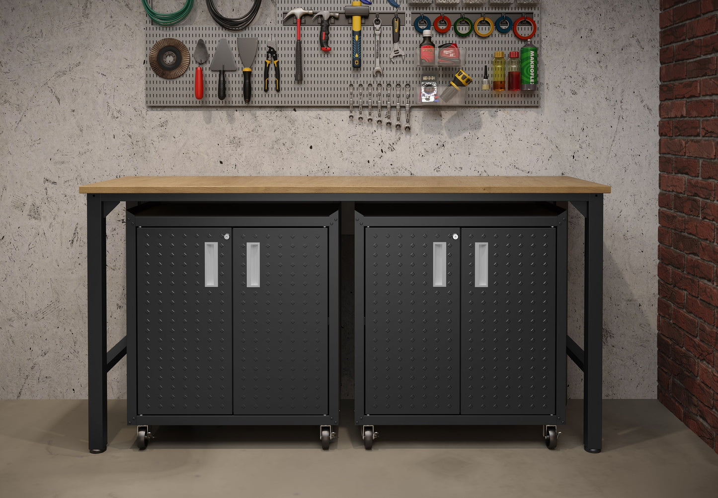 Manhattan Comfort 3-Piece Fortress Garage Set