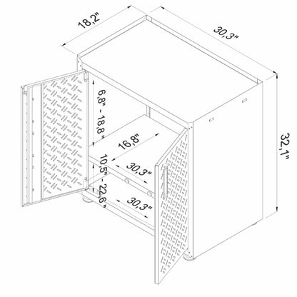 Manhattan Comfort 3-Piece Fortress Garage Set