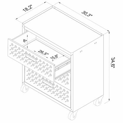 Manhattan Comfort 3-Piece Fortress Garage Set
