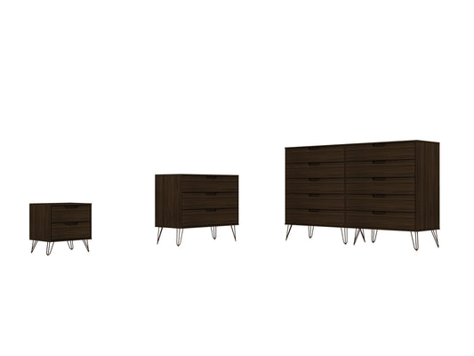 Manhattan Comfort 3-Piece Rockefeller Bedroom Dresser Set