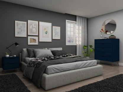 Manhattan Comfort 2-Piece Rockefeller Tall Dresser and Nightstand