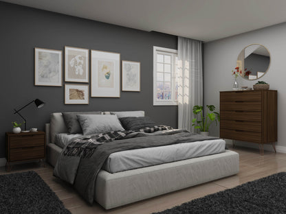 Manhattan Comfort 2-Piece Rockefeller Tall Dresser and Nightstand