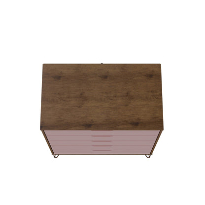 Manhattan Comfort 2-Piece Rockefeller Tall Dresser and Nightstand