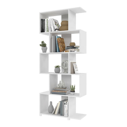 Manhattan Comfort Charming Petrolina Z-Shelf with 5 shelves