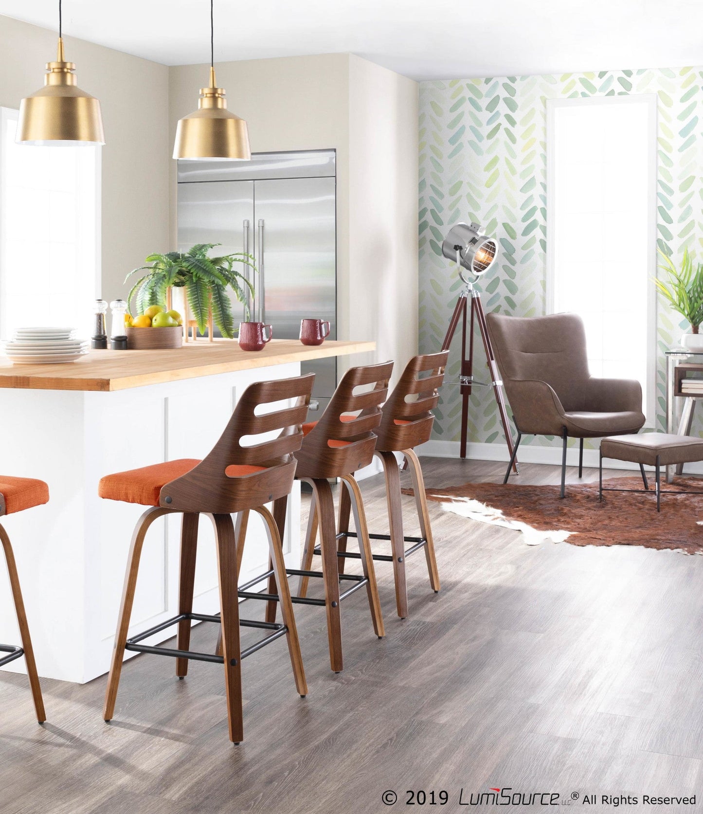 Lumisource Izzy Lounge Chair + Ottoman Set