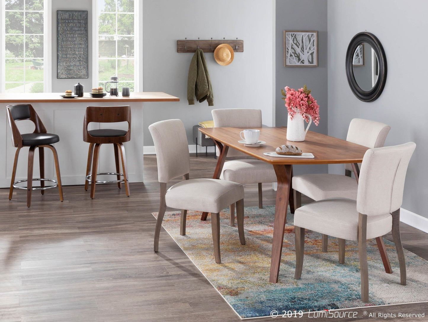Majestic Office Furniture 24'' Fixed-Height Counter Stool - Set of 2