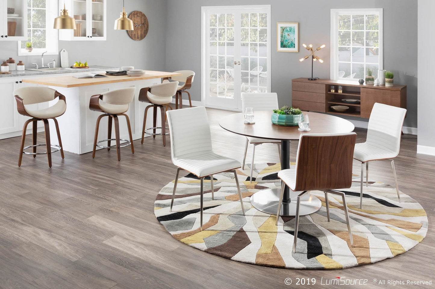 Majestic Office Furniture 24'' Fixed-Height Counter Stool - Set of 2