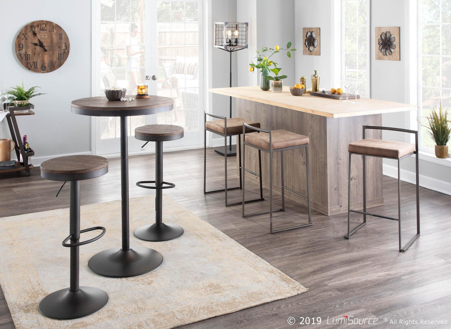 Majestic Office Furniture Adjustable Barstool - Set of 2