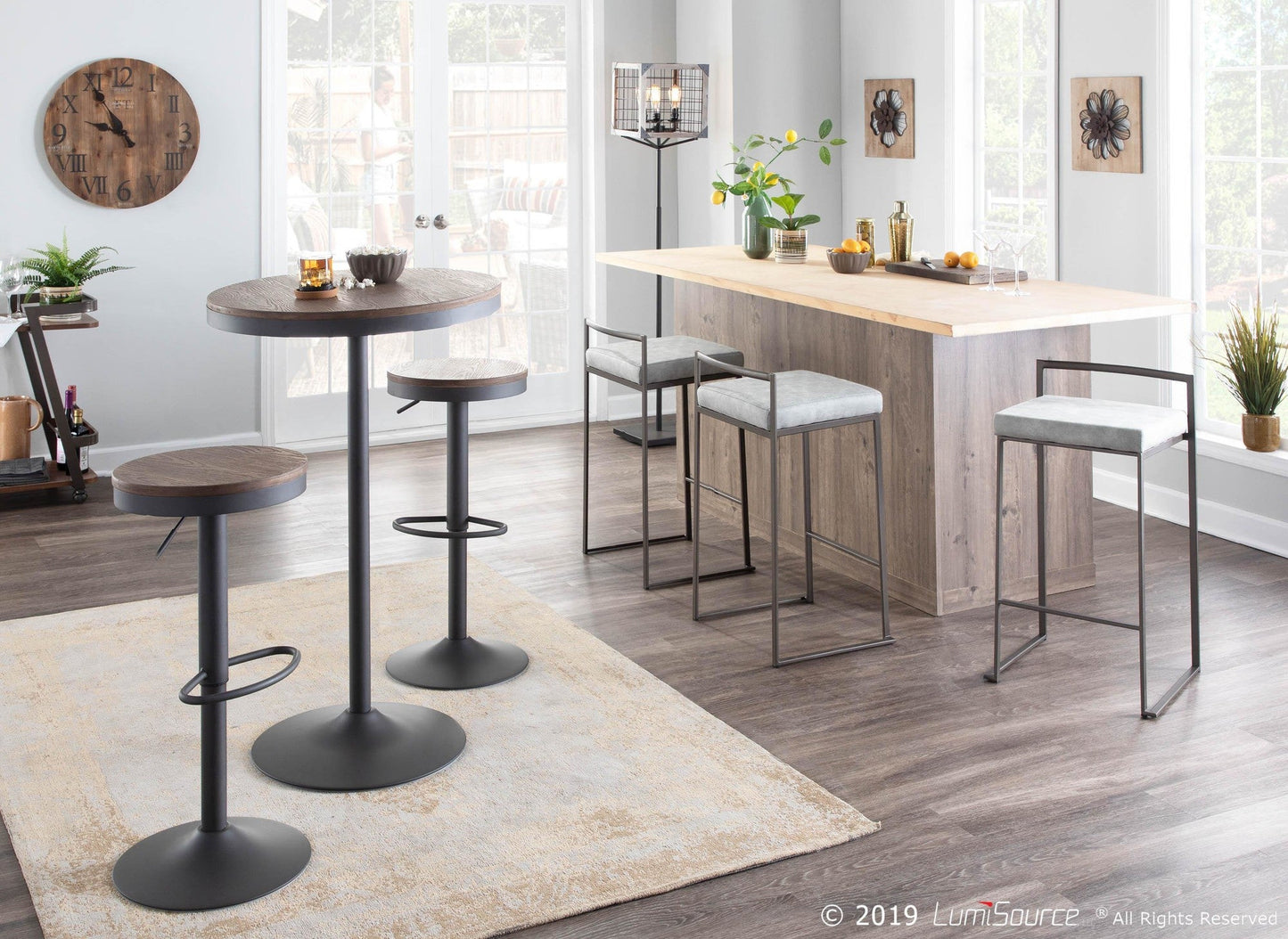 Majestic Office Furniture Adjustable Barstool - Set of 2