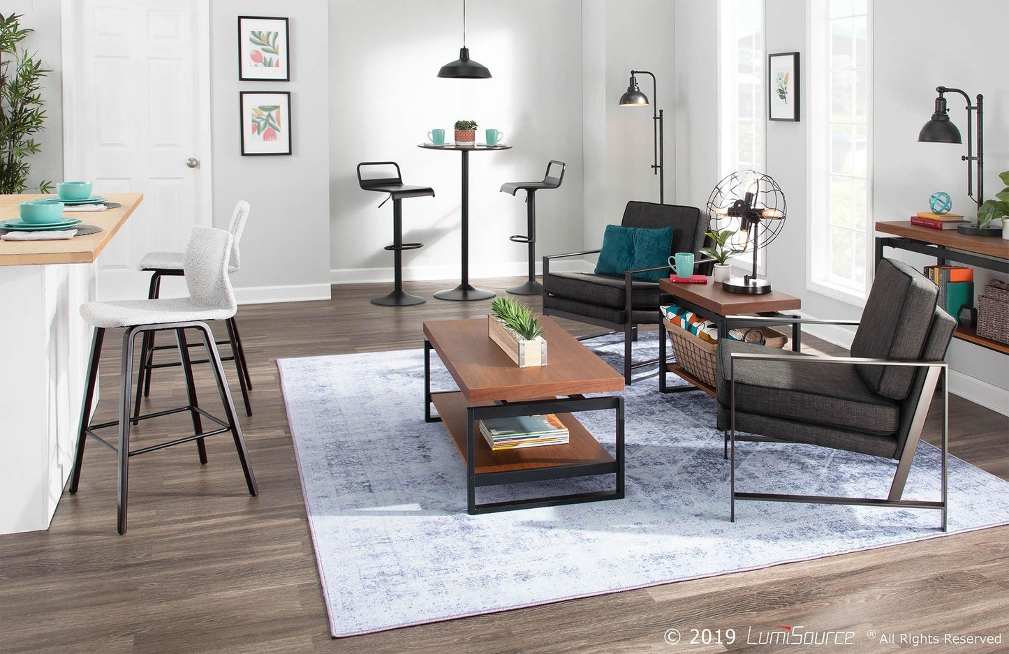 Majestic Office Furniture Adjustable Barstool - Set of 2