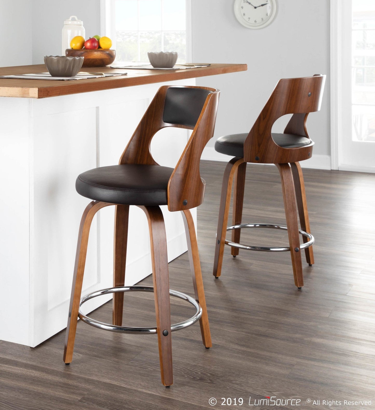 Majestic Office Furniture 24'' Fixed-Height Counter Stool - Set of 2