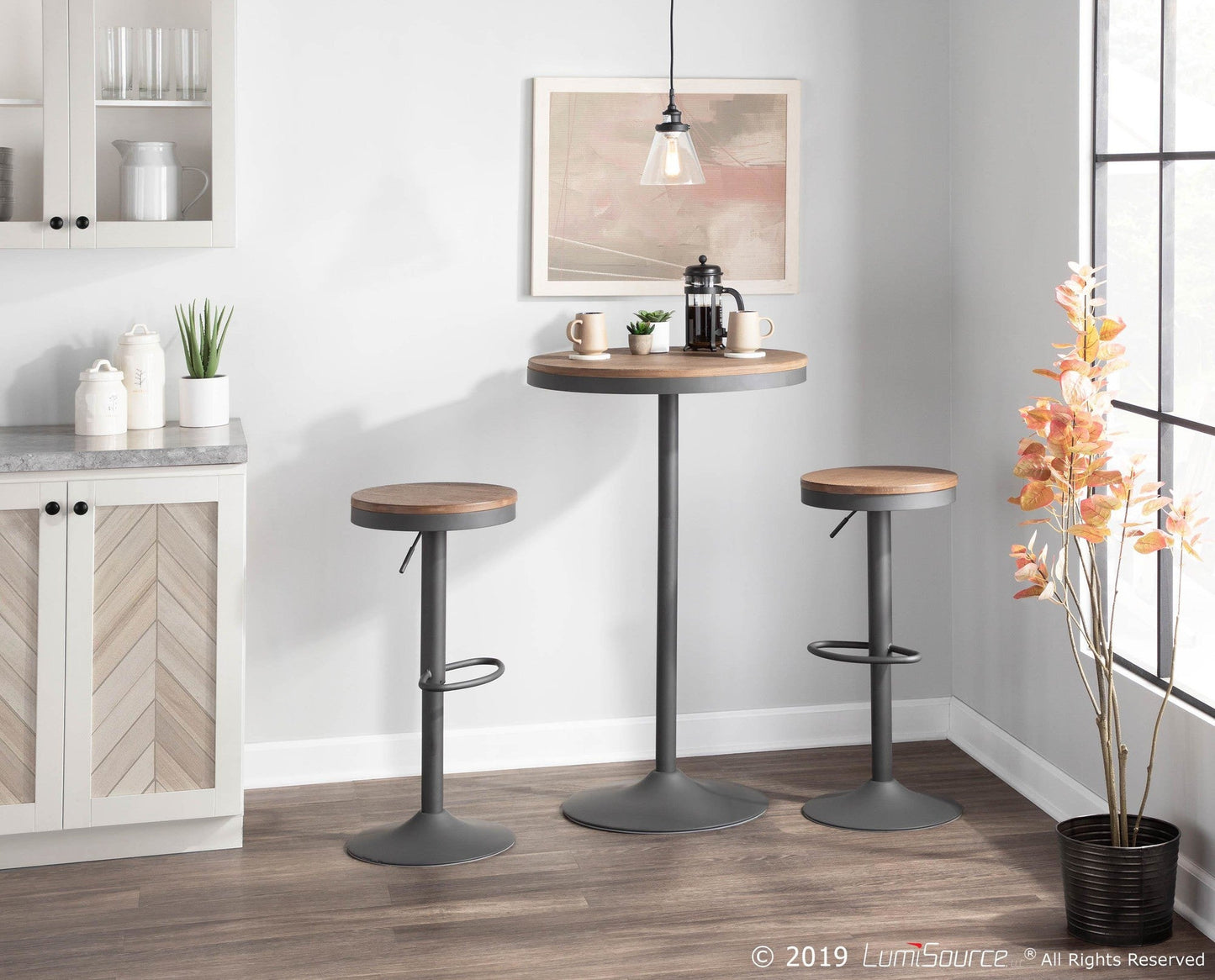 Majestic Office Furniture Adjustable Barstool - Set of 2
