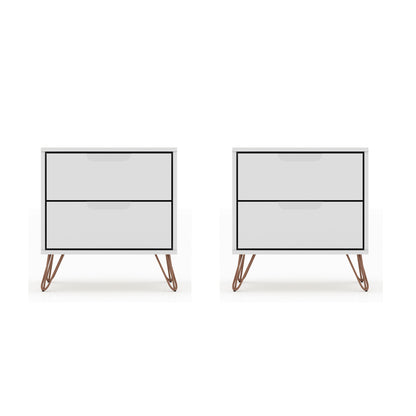 Manhattan Comfort Rockefeller Nightstand - Set of 2