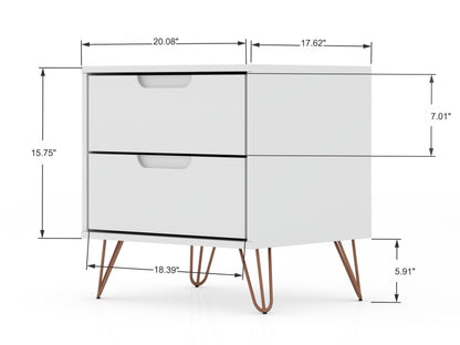 Manhattan Comfort Rockefeller Nightstand - Set of 2