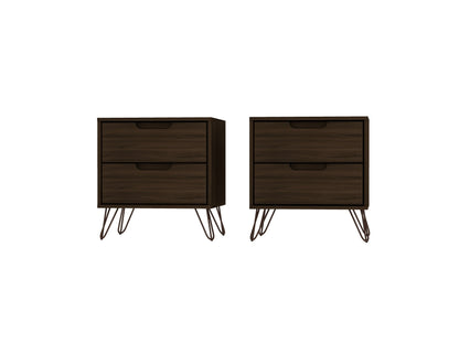 Manhattan Comfort Rockefeller Nightstand - Set of 2