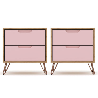 Manhattan Comfort Rockefeller Nightstand - Set of 2