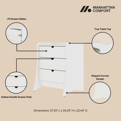 Manhattan Comfort Coney Dresser - Set of 2