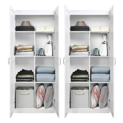 Manhattan Comfort Hopkins Storage Closet - Set of 2