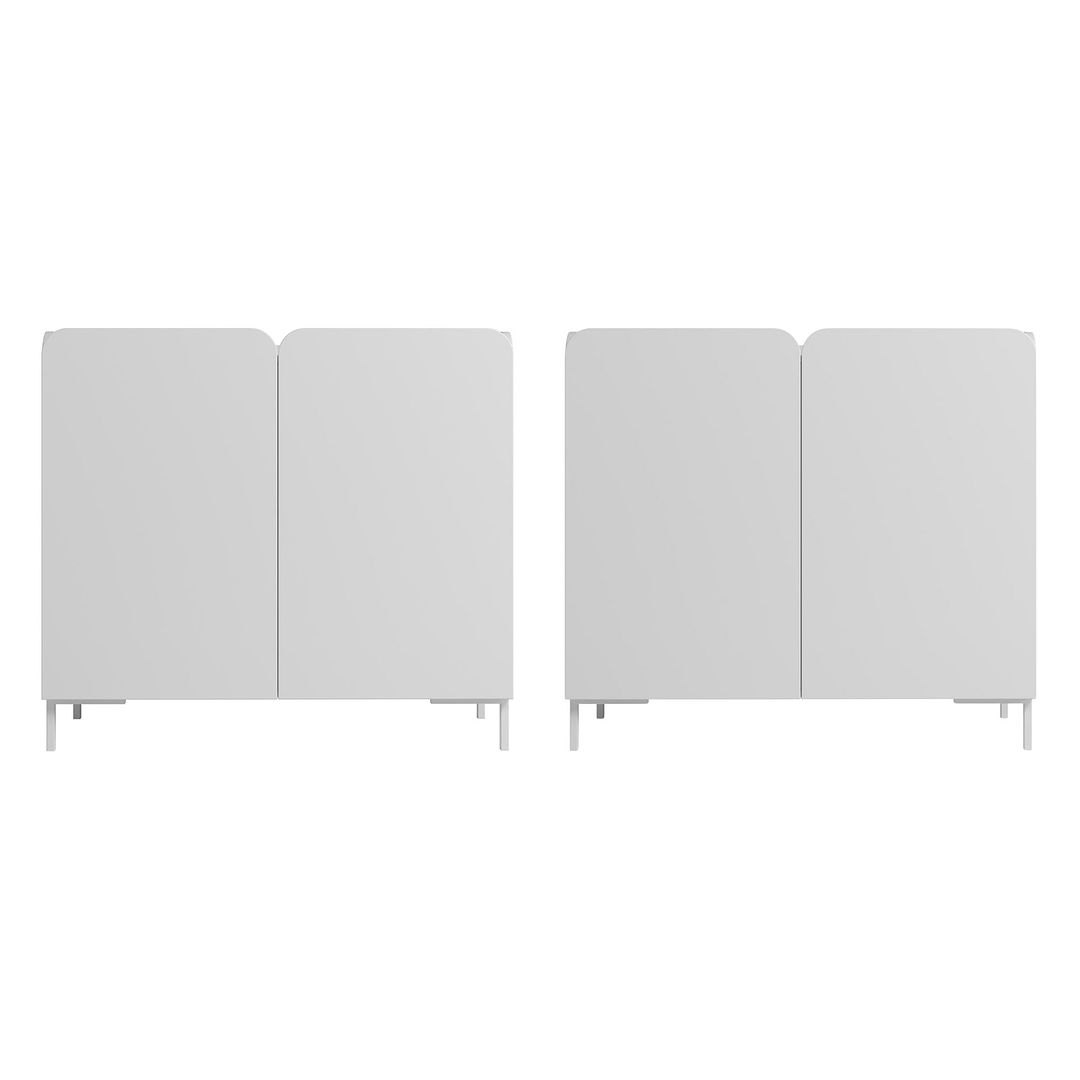 Manhattan Comfort Mid-Century Modern Bogardus Accent Cabinet - Set of 2