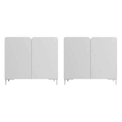 Manhattan Comfort Mid-Century Modern Bogardus Accent Cabinet - Set of 2