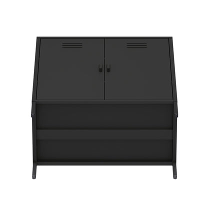 Manhattan Comfort 2-Piece Naomi Accent Cabinet and Storage Cabinet