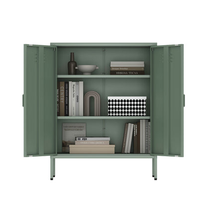 Manhattan Comfort 2-Piece Naomi Accent Cabinet and Storage Cabinet