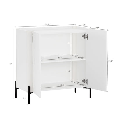 Manhattan Comfort 2-Piece Abbey Accent Cabinet and Bookcase
