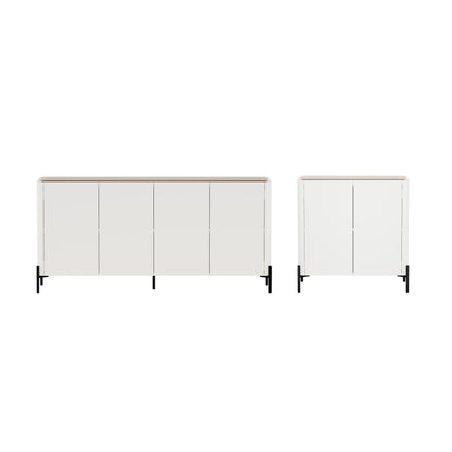 Manhattan Comfort 2-Piece Abbey Accent Cabinet and Sideboard