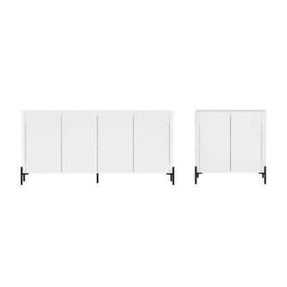 Manhattan Comfort 2-Piece Abbey Accent Cabinet and Sideboard