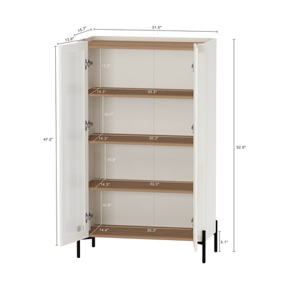 Manhattan Comfort 2-Piece Abbey Bookcase and Sideboard