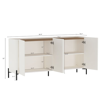 Manhattan Comfort 2-Piece Abbey Bookcase and Sideboard