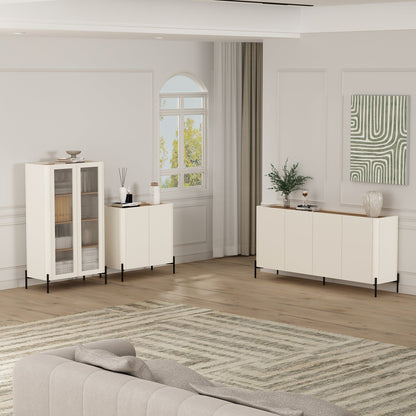 Manhattan Comfort 2-Piece Abbey Bookcase and Sideboard