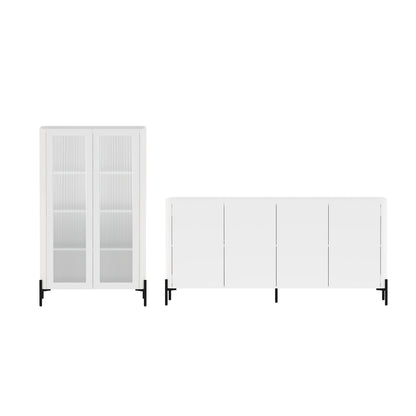 Manhattan Comfort 2-Piece Abbey Bookcase and Sideboard