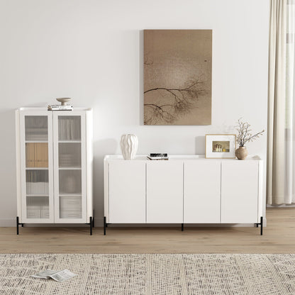 Manhattan Comfort 2-Piece Abbey Bookcase and Sideboard
